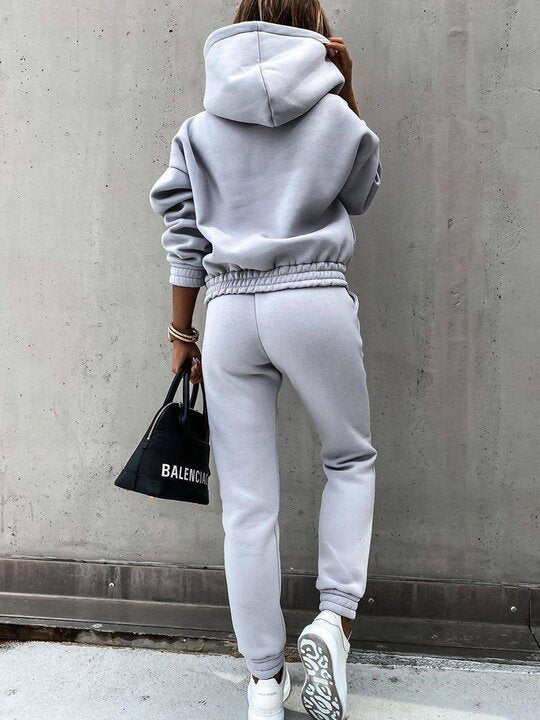 Women's New Hooded Sweatshirt Sports Suit