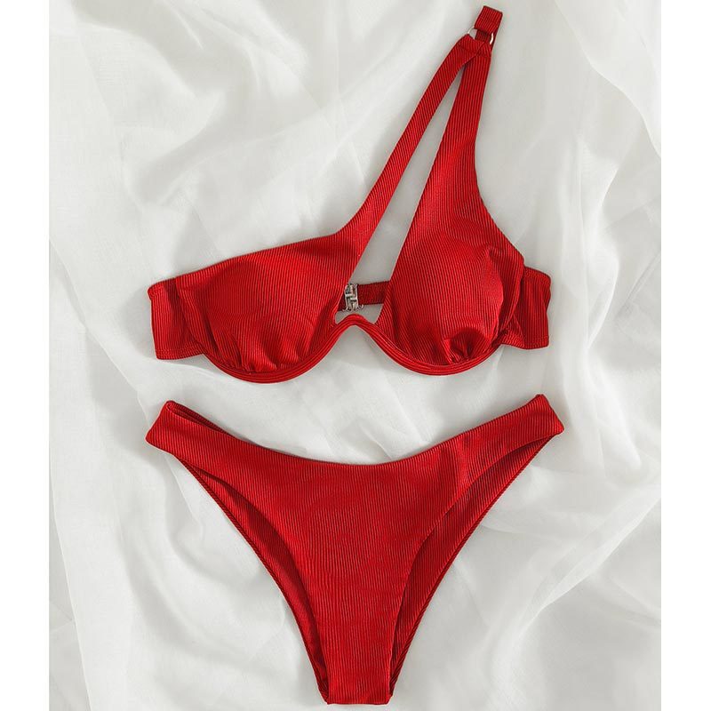 European And American Style Solid Color Swimsuit