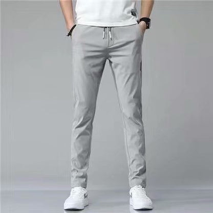 Drawstring Trousers Thin Casual Pants  Loose Straight Sweatpants Mens Clothing