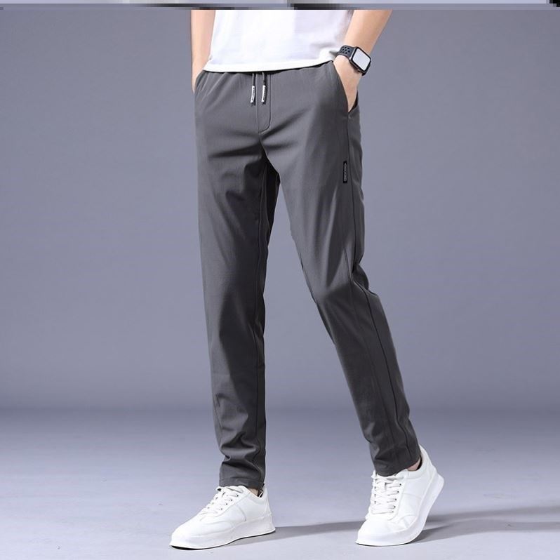 Drawstring Trousers Thin Casual Pants  Loose Straight Sweatpants Mens Clothing