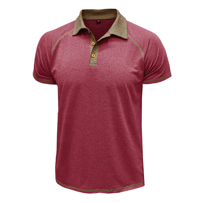 Men's Short-sleeved Lapel Henry T-shirt Men's POLO Bottoming Shirt