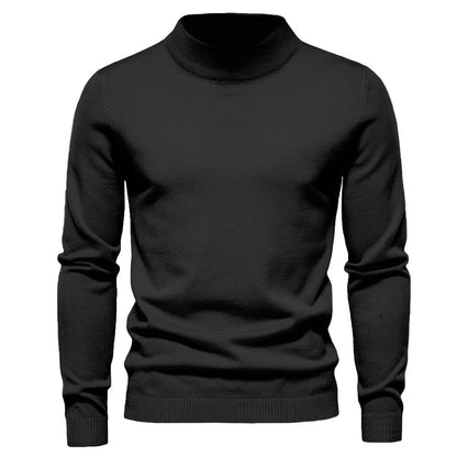 Mid-collar Slim Fit Men's Sweater Men's Multi-color