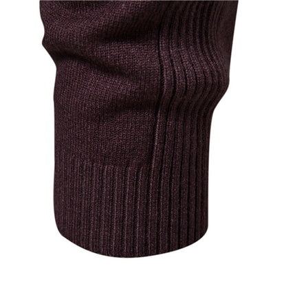 Mid-collar Slim Fit Men's Sweater Men's Multi-color