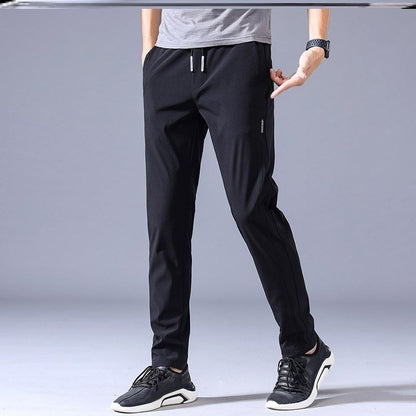 Drawstring Trousers Thin Casual Pants  Loose Straight Sweatpants Mens Clothing