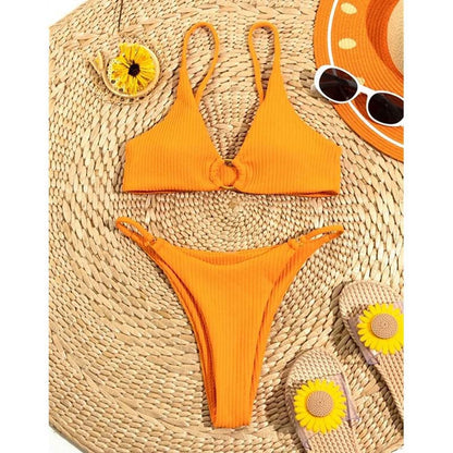 European And American Style Solid Color Swimsuit