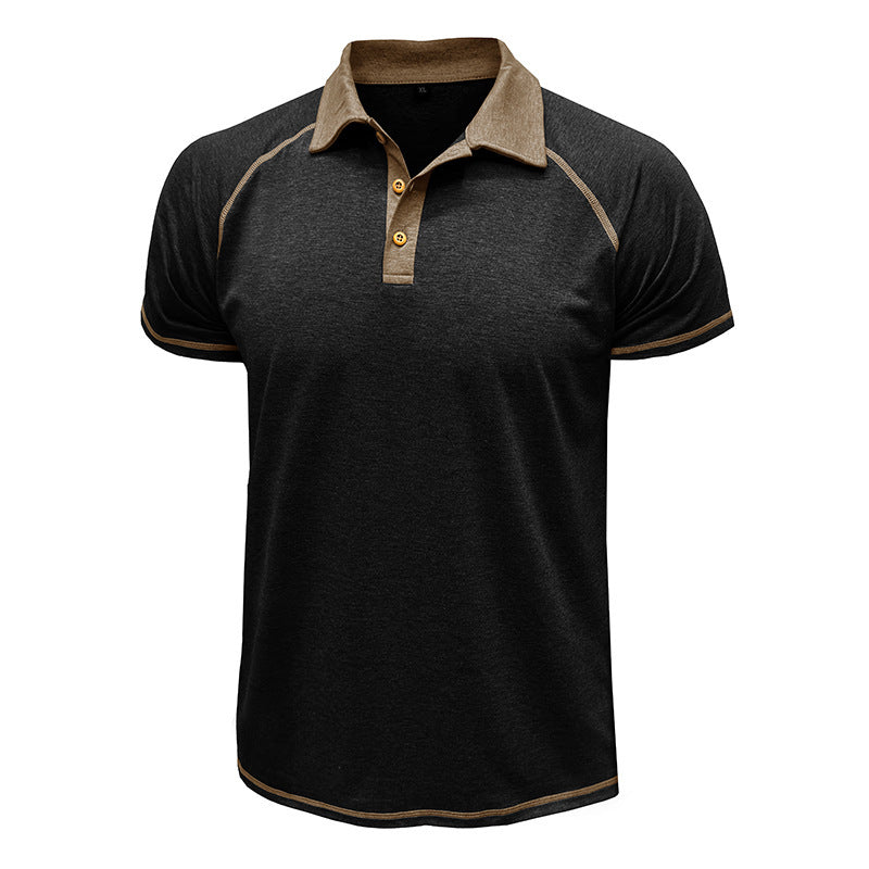 Men's Short-sleeved Lapel Henry T-shirt Men's POLO Bottoming Shirt