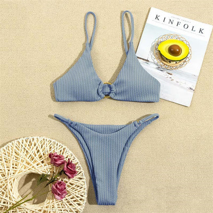 European And American Style Solid Color Swimsuit