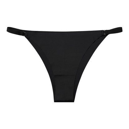 Seamless One-piece Low Waist Panties Women's Cotton Crotch Underwear