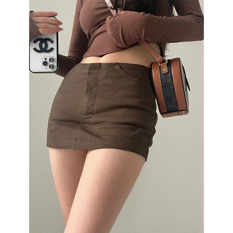 European and American Sexy Low Waist Exposure-Proof Skirt Safety Pants