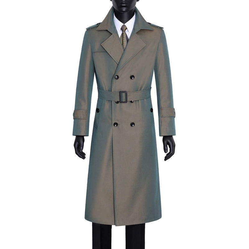 Men's Long Type Trench Coat over the Knee Autumn and Winter New Arrival K-style Men Outwear Fashion Trendy Trench Long Coat Overcoat