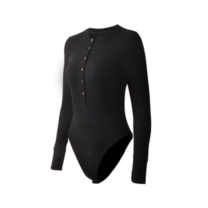 European and American Ins Tight Breasted Long Sleeve Base Bodysuit