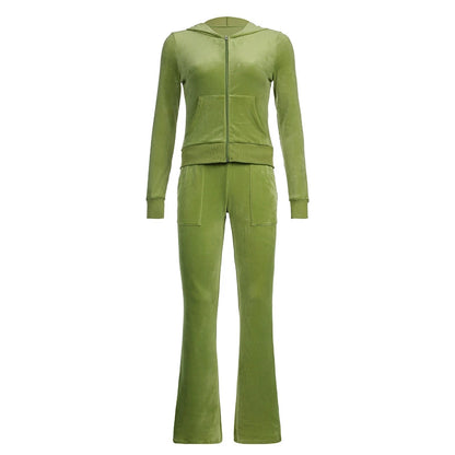 Sportswear Women's Solid Color Hoodie Set Sportswear Women's Hoodie Suit