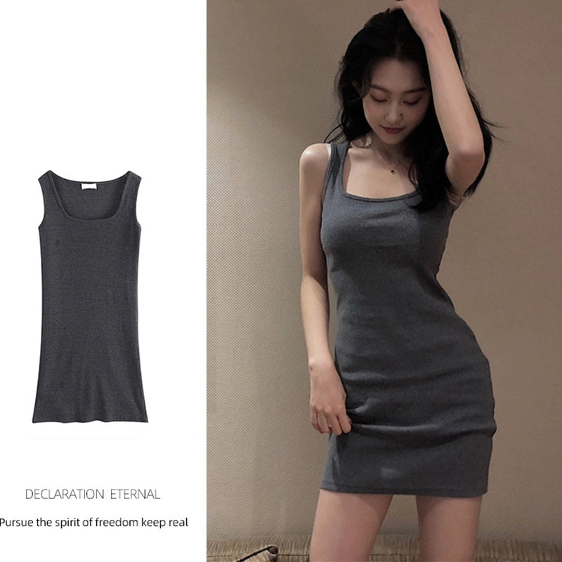 Plus Size Clothes Sheath Elegance Sleeveless Sexy Tight Slim Fit Slimming Women Boss Dress