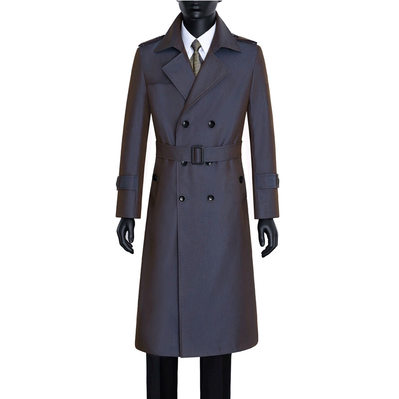 Men's Long Type Trench Coat over the Knee Autumn and Winter New Arrival K-style Men Outwear Fashion Trendy Trench Long Coat Overcoat