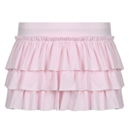 Pink Low Waist Sexy A- line Skirt Bows