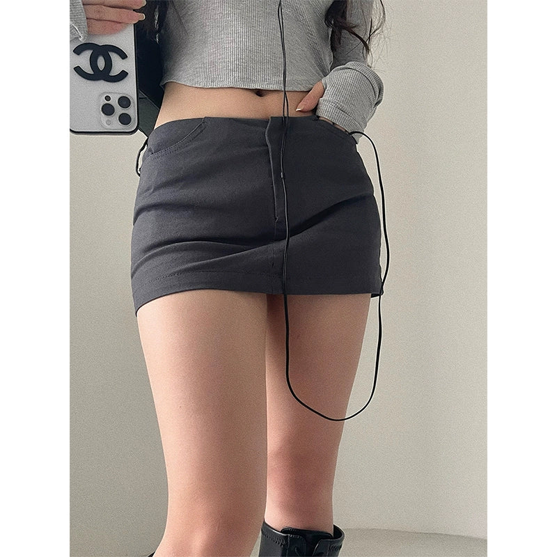 European and American Sexy Low Waist Exposure-Proof Skirt Safety Pants