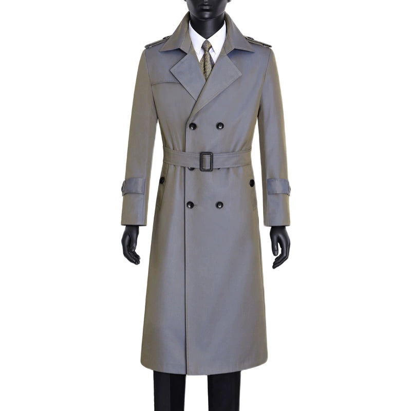 Men's Long Type Trench Coat over the Knee Autumn and Winter New Arrival K-style Men Outwear Fashion Trendy Trench Long Coat Overcoat