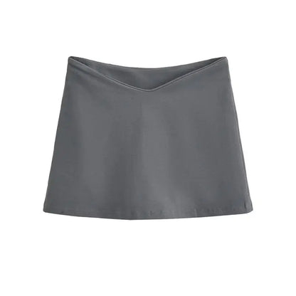 Mini Skirts  Aesthetic Women Solid Color Low Waist A Line Short Skirt Summer Skirts Party Clubwear Sweet Cool Hot Girl