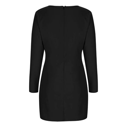 Long Sleeve Boat Neck Mini Womens Dresses For Teens Plus Size Slim Fit Party Club Bodycon Fall Dresses Vestidos Para Mujer