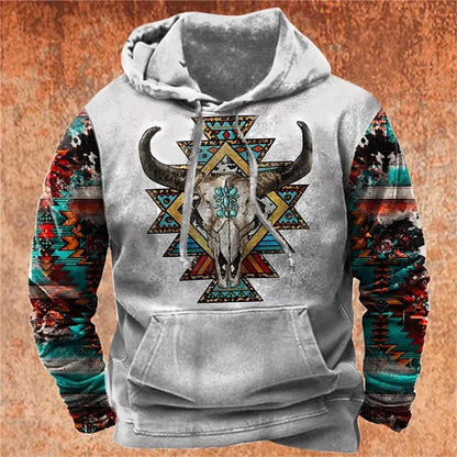 Men's Hoodie Vintage Cowboy 3d Print Hoodie Men Women Fashion Long Sleeve Hoodie Sweatshirt Autumn Winter Oversized Hoodies