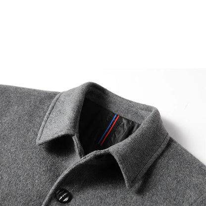 Men Cashmere Wool Blends Trench Coats Long Winter Jackets Autumn Coats Male Business Casual Trench Coats