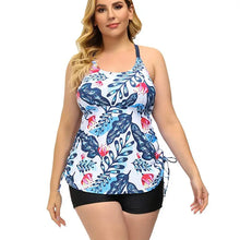 Swimwear Women 2024 New Printed 2 Piece Tankini Swimsuit Tummy Control High Waist Plus Size Women Clothing Sport Bathing Suit