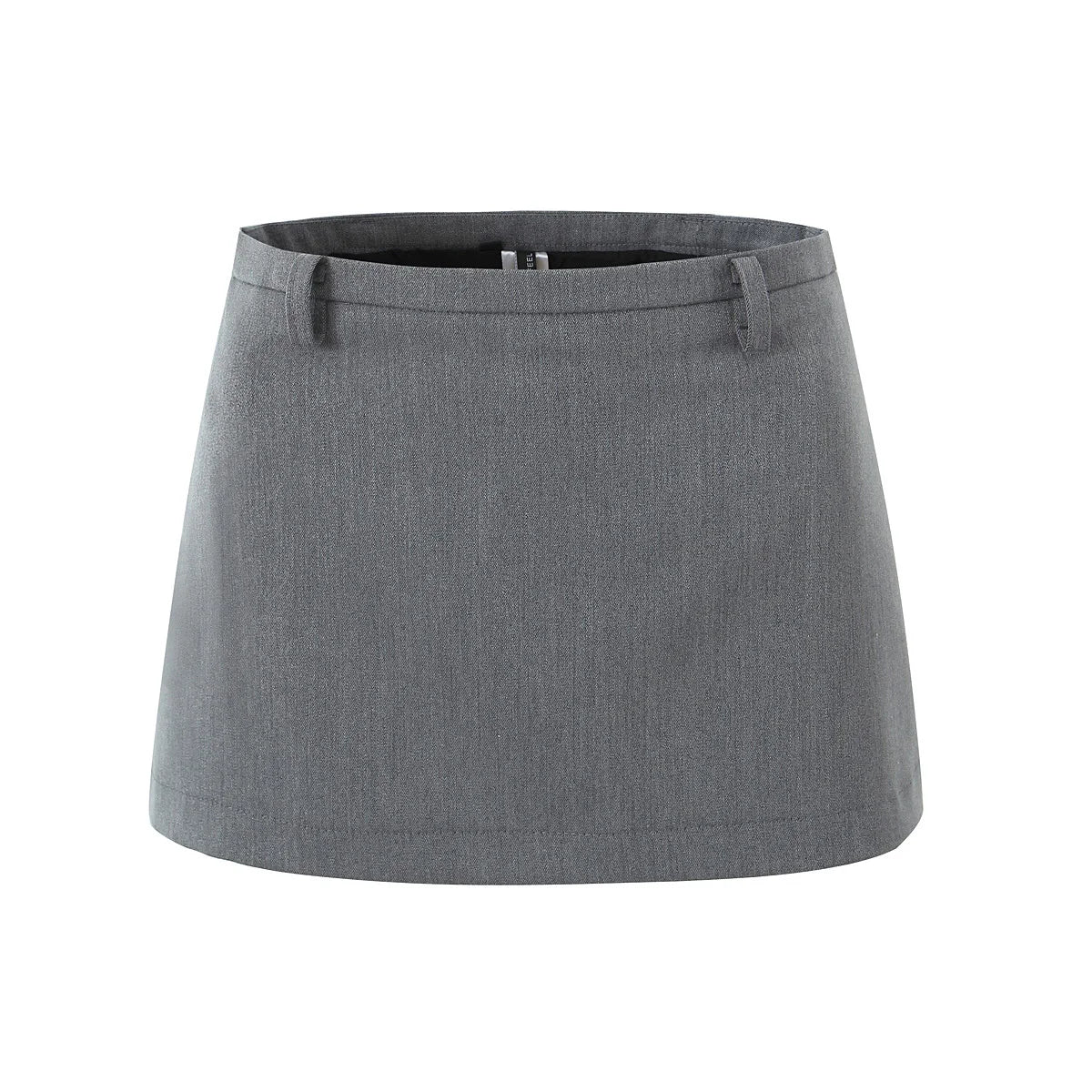 Low Waist Mini Skirt With short lining Sexy A-line Package Hips Mini Short Skater Party Femme Gray Black