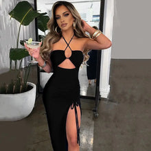 Women Sleeveless Backless Sexy Midi Dress Bodycon Sexy Streetwear Party Club Elegant Fashion Streetwear  Clothes