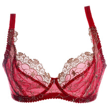 Elegant Thin Unlined Cup Sexy Embroidery Lace Push up Adjustable Lingerie Bra