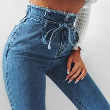 High-waisted Washed Pencil Pants Spring Sexy Temperament European And American Plus Size Denim Jeans For Women