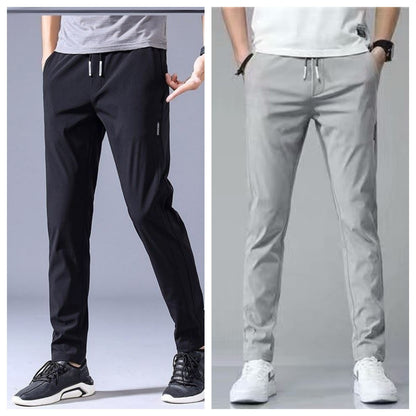 Drawstring Trousers Thin Casual Pants  Loose Straight Sweatpants Mens Clothing