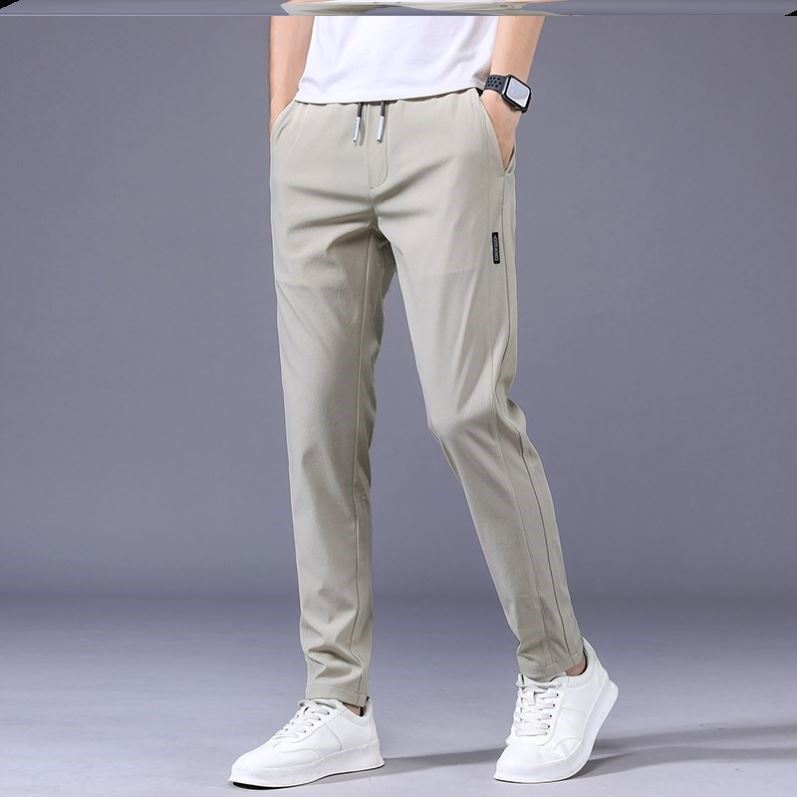 Drawstring Trousers Thin Casual Pants  Loose Straight Sweatpants Mens Clothing