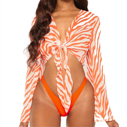 New Bikini Three-piece Mesh Swimsuit