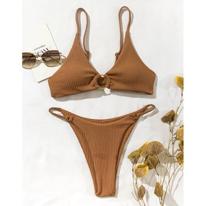 European And American Style Solid Color Swimsuit