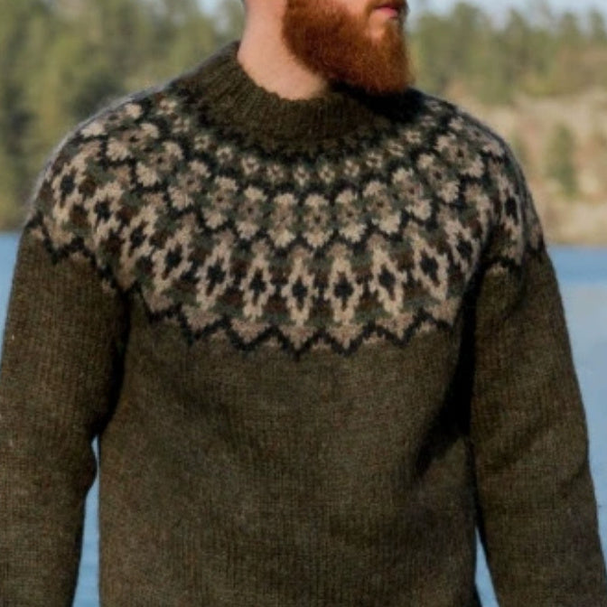 Men's Round Neck Long Sleeve Sweater